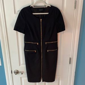 NWOT Carlisle Black Zipper Dress Sz 14